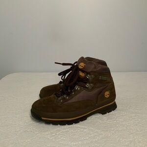 Vintage Timberland Dark Brown Lace-Up Boots